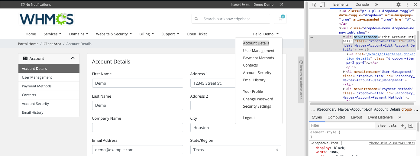 Navigation Menus: Finding a Menu Name